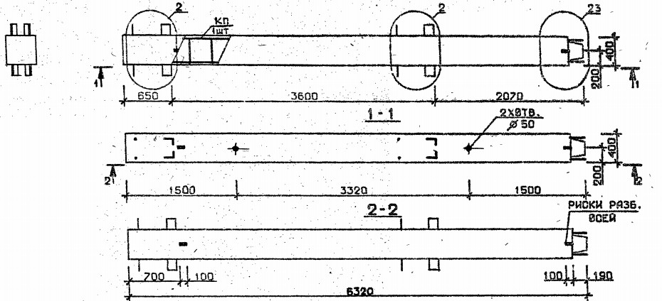 Колонна 1КВ 36.63-1-с Серия 1.020.1-2с/89